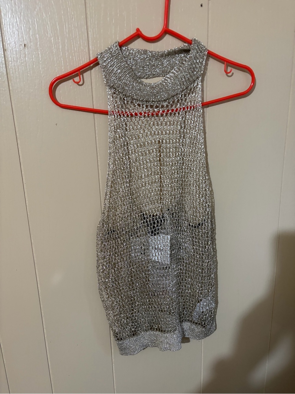 Forever 21 gold gunmetal sweater sleeveless top. NWT